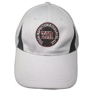 QD Baseball Cap Hat White Black OS Tulsa Inspection Resources TIR LLC Strapback